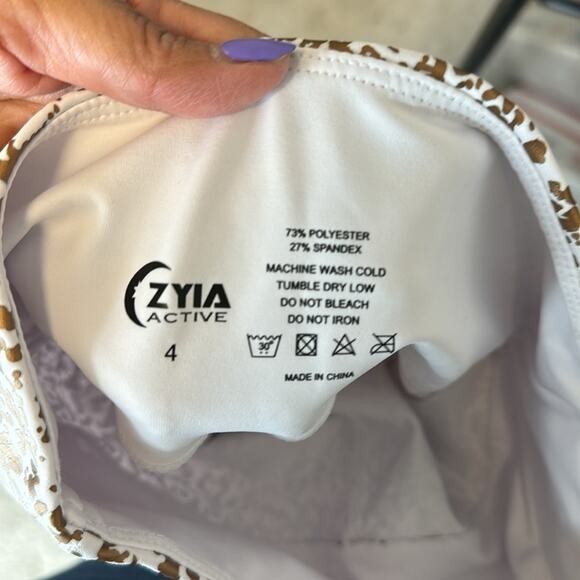 ZYIA Active Stay Gold Light Tight High Rise Leggings athletic athleisure size 4 - Picture 7 of 7